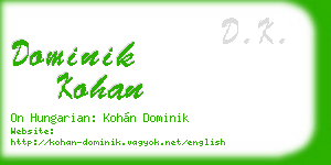 dominik kohan business card